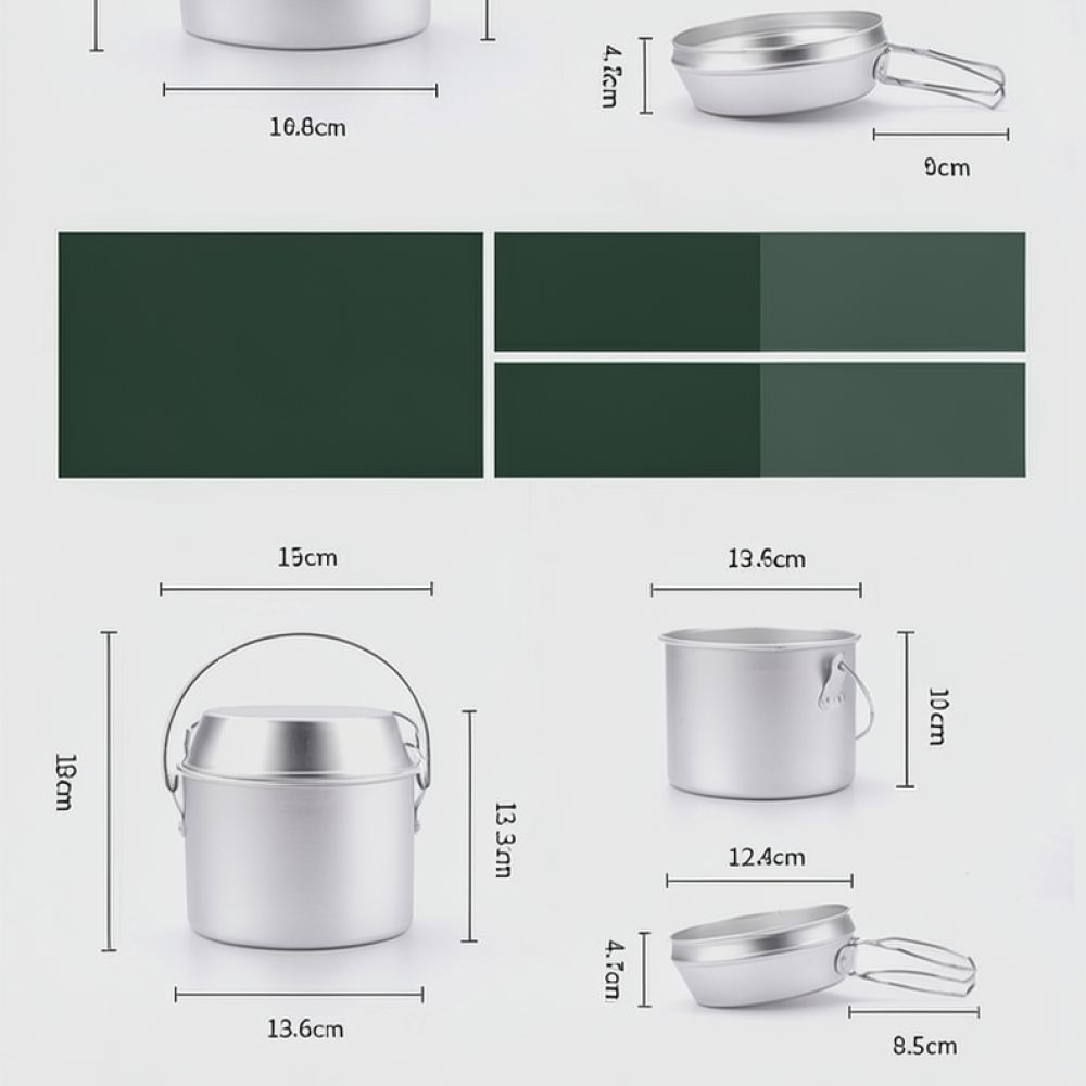 Portable Aluminum Camping Pot  - Camping Cooking Dining Set review and price